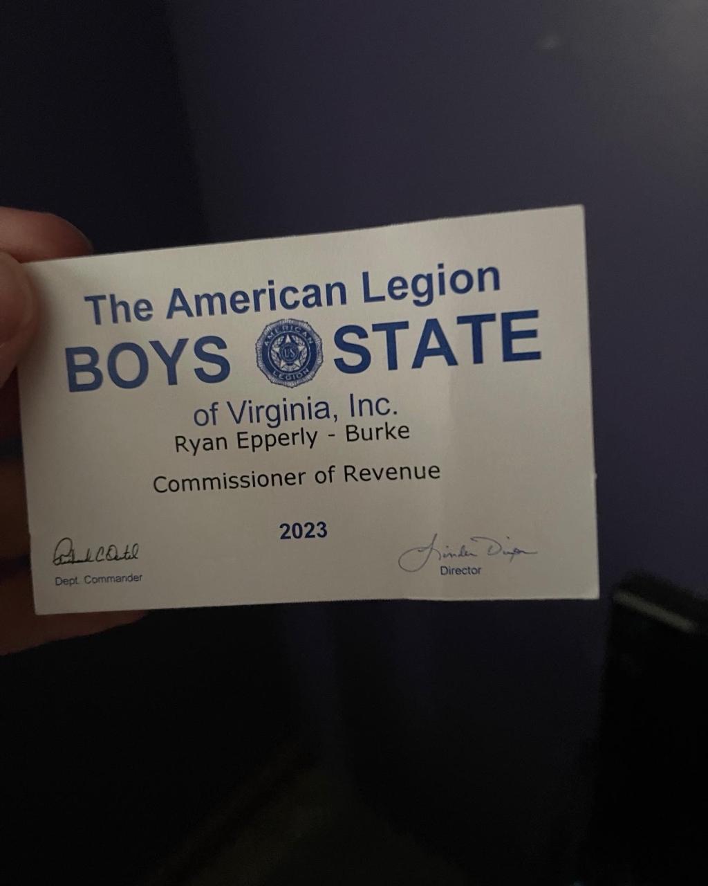 Boys State Certificate